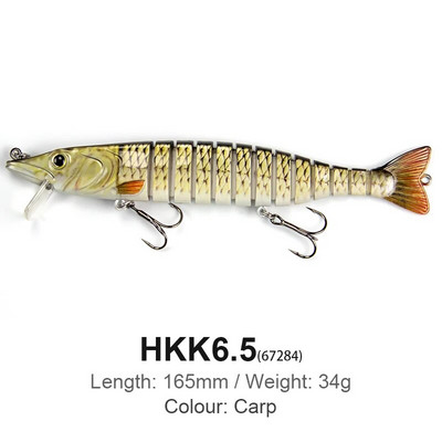 Banshee 165mm 34g Fishing Lures Jointed Crankbaits Swimbait Sinking Wobblers For Pike Trout Trolling Artificial Hard Bait Tackle