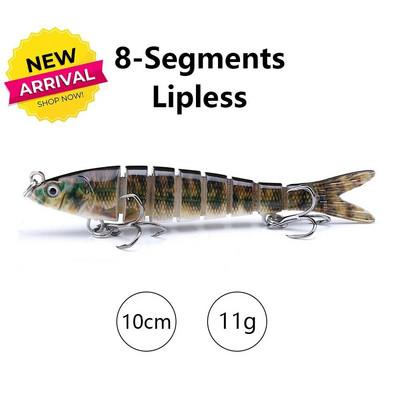 TREHOOK 10 cm/12,5 cm līdaku vobleri makšķerēšanai ar mākslīgo ēsmu, cieta, daudzlocītavu Swimbait Crankbait Lifelike makšķerēšanas mānekļu piederumi