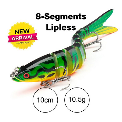 TREHOOK 10 cm/12,5 cm līdaku vobleri makšķerēšanai ar mākslīgo ēsmu, cieta, daudzlocītavu Swimbait Crankbait Lifelike makšķerēšanas mānekļu piederumi