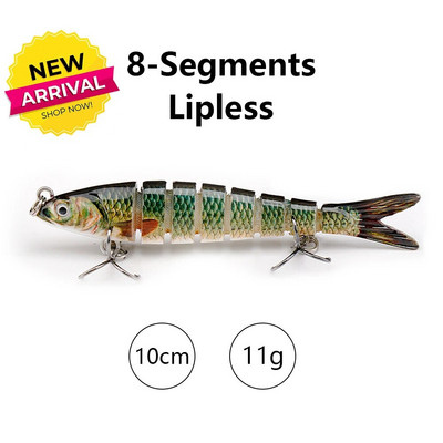 TREHOOK 10 cm/12,5 cm līdaku vobleri makšķerēšanai ar mākslīgo ēsmu, cieta, daudzlocītavu Swimbait Crankbait Lifelike makšķerēšanas mānekļu piederumi