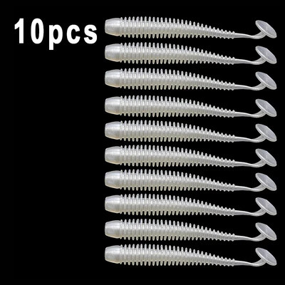 10pcs/Lot Mekani mamci Silikonski mamci za crve 5 cm 6 cm 7,5 cm Jigging vobleri Mamci za ribolov Umjetni mamci za plivanje za pribor za bas šarana