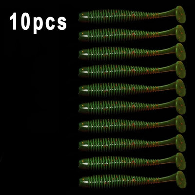 10pcs/Lot Mekani mamci Silikonski mamci za crve 5 cm 6 cm 7,5 cm Jigging vobleri Mamci za ribolov Umjetni mamci za plivanje za pribor za bas šarana