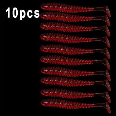 10pcs/Lot Mekani mamci Silikonski mamci za crve 5 cm 6 cm 7,5 cm Jigging vobleri Mamci za ribolov Umjetni mamci za plivanje za pribor za bas šarana