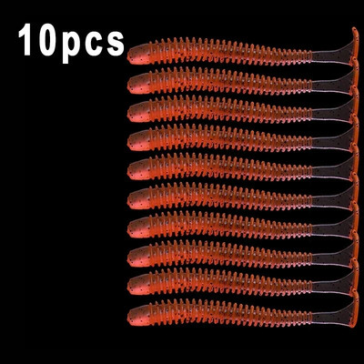 10pcs/Lot Mekani mamci Silikonski mamci za crve 5 cm 6 cm 7,5 cm Jigging vobleri Mamci za ribolov Umjetni mamci za plivanje za pribor za bas šarana