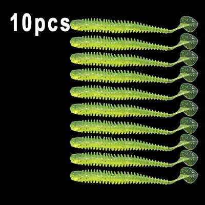 10pcs/Lot Mekani mamci Silikonski mamci za crve 5 cm 6 cm 7,5 cm Jigging vobleri Mamci za ribolov Umjetni mamci za plivanje za pribor za bas šarana