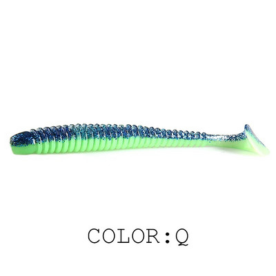 Supercontinent Impact Ring Shad Makšķerēšanas māneklis Mīksts 63mm 80mm 97mm Plastmasas ēsmas Swimbait Jigging Lure Mākslīgās ēsmas