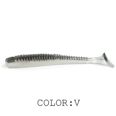 Supercontinent Impact Ring Shad Makšķerēšanas māneklis Mīksts 63mm 80mm 97mm Plastmasas ēsmas Swimbait Jigging Lure Mākslīgās ēsmas