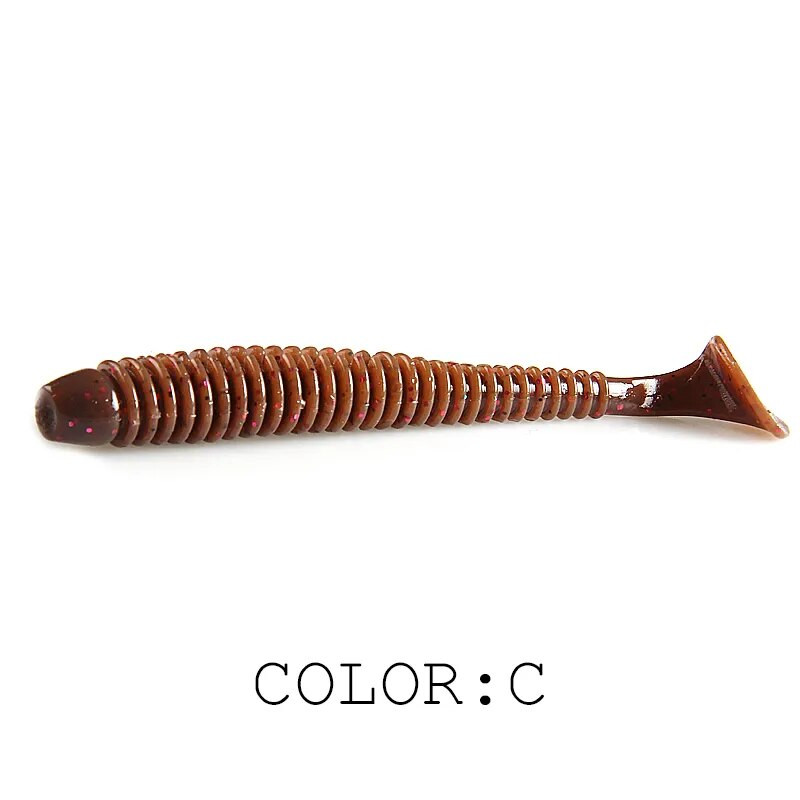 Supercontinent Impact Ring Shad Makšķerēšanas māneklis Mīksts 63mm 80mm 97mm Plastmasas ēsmas Swimbait Jigging Lure Mākslīgās ēsmas