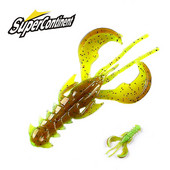 Supercontinent Crazy Lures 65mm/10tk 40mm/20tk Pehme peibutis peibutis krevett homaar Pehmest plastist peibutis kalapüügi landid