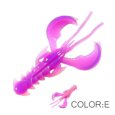 Supercontinent Crazy Lures 65mm/10tk 40mm/20tk Pehme peibutis peibutis krevett homaar Pehmest plastist peibutis kalapüügi landid