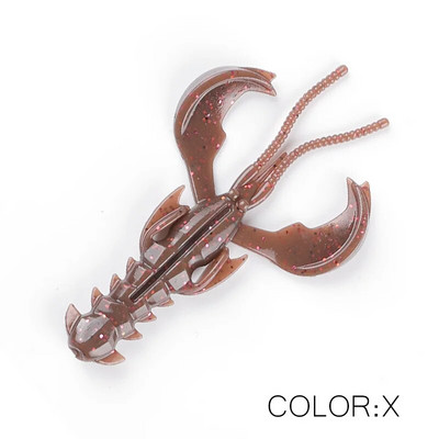 Supercontinent Crazy Lures 65mm/10tk 40mm/20tk Pehme peibutis peibutis krevett homaar Pehmest plastist peibutis kalapüügi landid