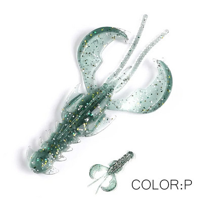 Supercontinent Crazy Lures 65mm/10tk 40mm/20tk Pehme peibutis peibutis krevett homaar Pehmest plastist peibutis kalapüügi landid