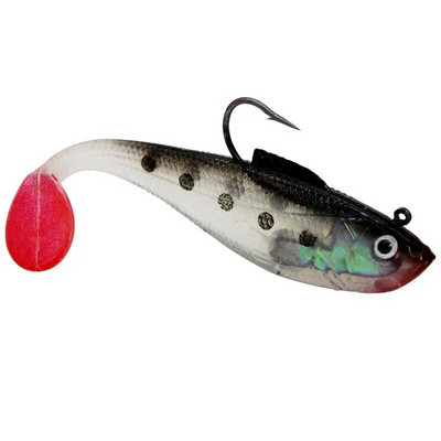 ALASICKA 5/8.5/11.5CM Head Soft Bait T tail Vobleris makšķerēšanas māneklis Pesca Carp Bass mākslīgā gumijas ēsma Swimbait makšķerēšanas piederumi