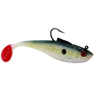 ALASICKA 5/8.5/11.5CM Head Soft Bait T tail Vobleris makšķerēšanas māneklis Pesca Carp Bass mākslīgā gumijas ēsma Swimbait makšķerēšanas piederumi