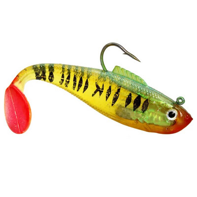 ALASICKA 5/8.5/11.5CM Head Soft Bait T tail Vobleris makšķerēšanas māneklis Pesca Carp Bass mākslīgā gumijas ēsma Swimbait makšķerēšanas piederumi