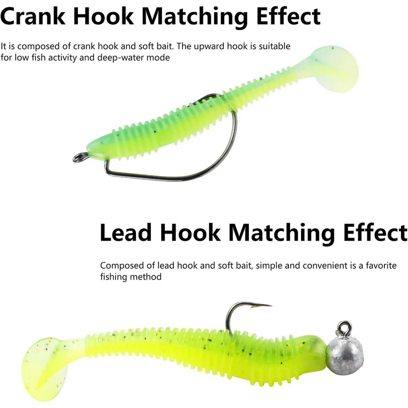 5 tk Pehme söödaga püügilant 55/65/75 mm 1,3/2,2/4g kunstlik liikuv ujumisaeru aeru saba silikoonist usside kalapüügitarbed