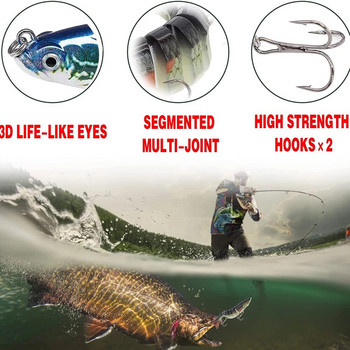 Lifelike Hard Fishing Lures Multi-Joint Slow Sinking Segmented Swimbait Artificial Bait Bass Fishing Accessories for Bass Trout
