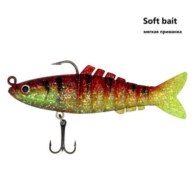 Elutruud kõvad kalapüügi landid, mitme liigesega aeglaselt uppuvad segmenteeritud ujumissöödad kunstsööt Bassipüügi tarvikud meriforelli jaoks