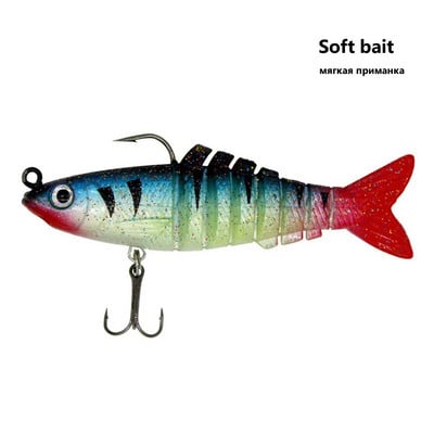 Elutruud kõvad kalapüügi landid, mitme liigesega aeglaselt uppuvad segmenteeritud ujumissöödad kunstsööt Bassipüügi tarvikud meriforelli jaoks