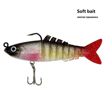 Elutruud kõvad kalapüügi landid, mitme liigesega aeglaselt uppuvad segmenteeritud ujumissöödad kunstsööt Bassipüügi tarvikud meriforelli jaoks