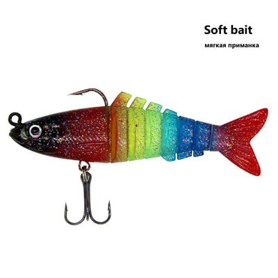 Elutruud kõvad kalapüügi landid, mitme liigesega aeglaselt uppuvad segmenteeritud ujumissöödad kunstsööt Bassipüügi tarvikud meriforelli jaoks