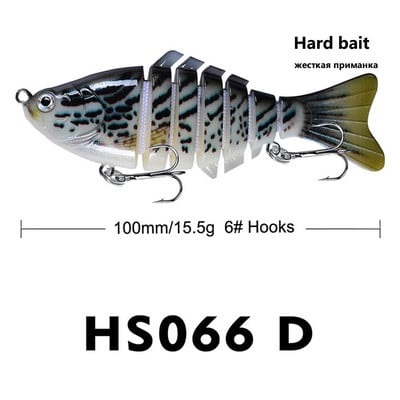 Elutruud kõvad kalapüügi landid, mitme liigesega aeglaselt uppuvad segmenteeritud ujumissöödad kunstsööt Bassipüügi tarvikud meriforelli jaoks