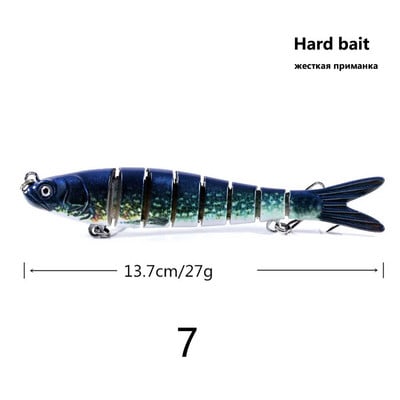 Elutruud kõvad kalapüügi landid, mitme liigesega aeglaselt uppuvad segmenteeritud ujumissöödad kunstsööt Bassipüügi tarvikud meriforelli jaoks