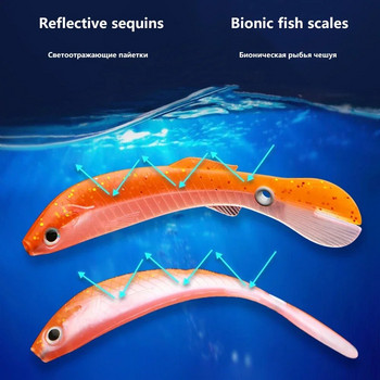 Soft Bait Bionic Fishing Lure Artificial Silicone Mock Lure Bounce Moving Bait Fishing Goods for Sea Tackle Bass Pike Freshwater