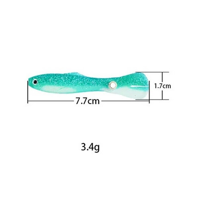 Mīkstās ēsmas bioniskās makšķerēšanas māneklis mākslīgais silikona izspēles māneklis atlēciens kustīga ēsma zvejas preces jūras piederumiem bass līdakas saldūdens