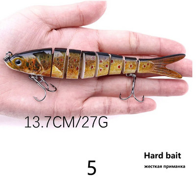 Elutruud kalapüügi landid Mitme liigesega kõvasti uppuv kunstsööt liigendatud pehme ujumissööt Kaubad meretarvete kalapüügi tarvikud