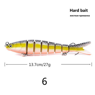 Elutruud kalapüügi landid Mitme liigesega kõvasti uppuv kunstsööt liigendatud pehme ujumissööt Kaubad meretarvete kalapüügi tarvikud