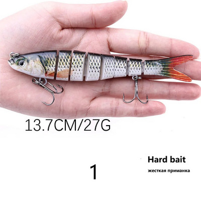 Elutruud kalapüügi landid Mitme liigesega kõvasti uppuv kunstsööt liigendatud pehme ujumissööt Kaubad meretarvete kalapüügi tarvikud