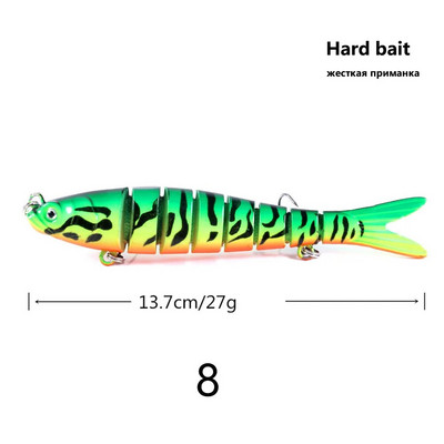 Elutruud kalapüügi landid Mitme liigesega kõvasti uppuv kunstsööt liigendatud pehme ujumissööt Kaubad meretarvete kalapüügi tarvikud