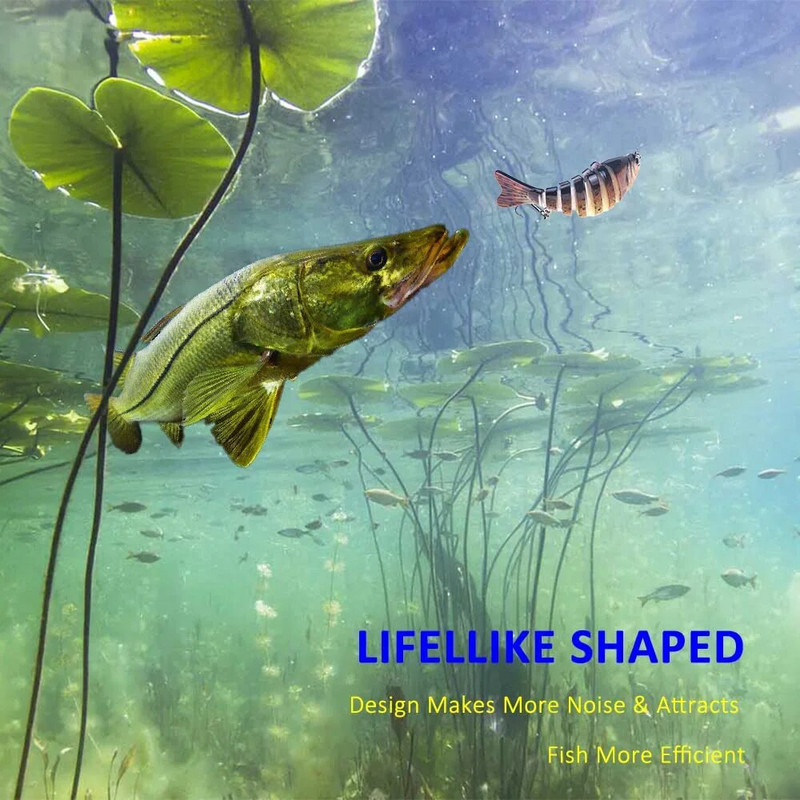 Elutruud kalapüügi landid Mitme liigesega kõvasti uppuv kunstsööt liigendatud pehme ujumissööt Kaubad meretarvete kalapüügi tarvikud