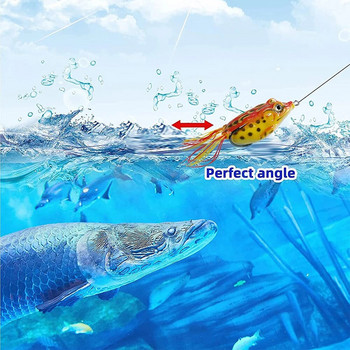 1 бр. Мека стръв Жаба 5g/9g13g17.5g Изкуствена риболовна примамка Topwater 3D Eyes Ray Plastic Swimbait с куки за сом бас
