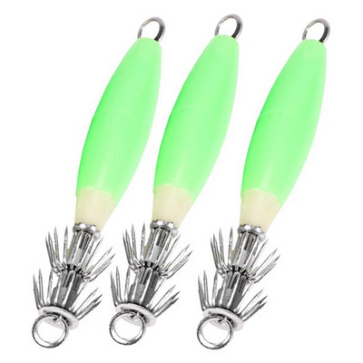 Fishing Lure Squid Jig Hooks Θαλάσσιο νερό Φωτεινό τεχνητό δόλωμα Φθορίζον σκληρά θέλγητρα Αξεσουάρ ψαρέματος Είδη για τη θάλασσα