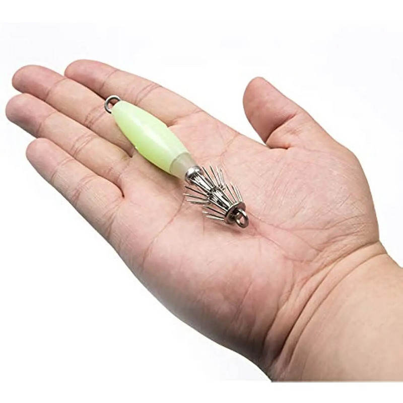 Makšķerēšanas mānekļi Kalmāri Jig Āķi Sālsūdens Gaismas Mākslīgā ēsma Fluorescējoša cieta mānekļi Makšķerēšanas piederumi Makšķerēšanas piederumi Preces jūrai