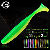 QXO 10pcs/Lot Soft Lures Silicone Bait 7cm 2g Προϊόντα για ψάρεμα Θαλασσινό ψάρεμα Pva Swimbait Wobblers Artificial Tackle