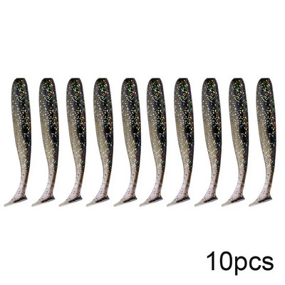 QXO 10pcs/Lot Soft Lures Silicone Bait 7cm 2g Προϊόντα για ψάρεμα Θαλασσινό ψάρεμα Pva Swimbait Wobblers Artificial Tackle