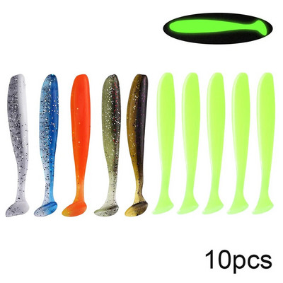 QXO 10pcs/Lot Soft Lures Silicone Bait 7cm 2g Προϊόντα για ψάρεμα Θαλασσινό ψάρεμα Pva Swimbait Wobblers Artificial Tackle