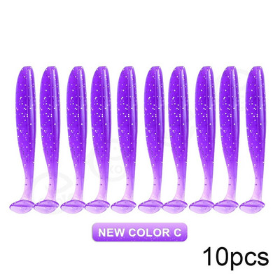 QXO 10pcs/Lot Soft Lures Silicone Bait 7cm 2g Προϊόντα για ψάρεμα Θαλασσινό ψάρεμα Pva Swimbait Wobblers Artificial Tackle