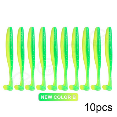 QXO 10pcs/Lot Soft Lures Silicone Bait 7cm 2g Προϊόντα για ψάρεμα Θαλασσινό ψάρεμα Pva Swimbait Wobblers Artificial Tackle