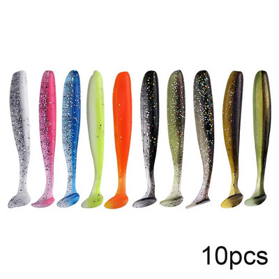 QXO 10pcs/Lot Soft Lures Silicone Bait 7cm 2g Προϊόντα για ψάρεμα Θαλασσινό ψάρεμα Pva Swimbait Wobblers Artificial Tackle