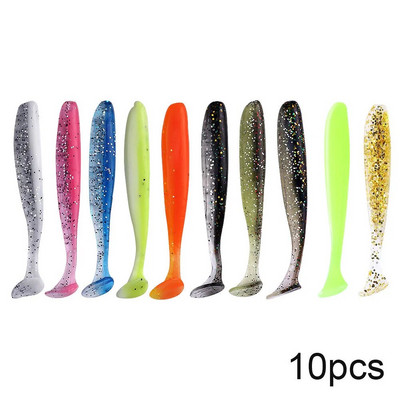 QXO 10pcs/Lot Soft Lures Silicone Bait 7cm 2g Προϊόντα για ψάρεμα Θαλασσινό ψάρεμα Pva Swimbait Wobblers Artificial Tackle