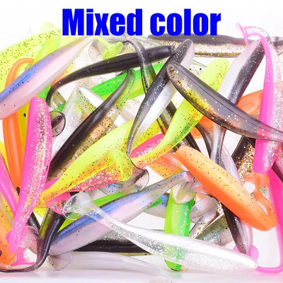 Proleurre Shad Worm mīkstā ēsma 95 mm 75 mm 50 mm T astes vobleri makšķerēšanas mānekļi, bass līdakas mākslīgā silikona peldēšana