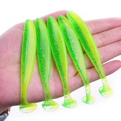 Proleurre Shad Worm mīkstā ēsma 95 mm 75 mm 50 mm T astes vobleri makšķerēšanas mānekļi, bass līdakas mākslīgā silikona peldēšana
