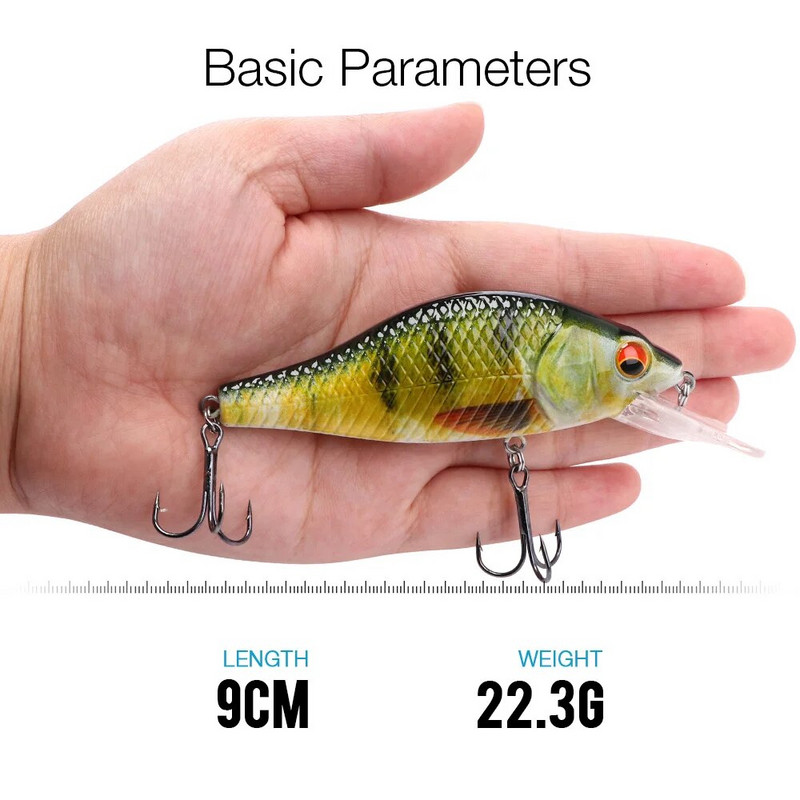 TREHOOK 4g/11g/22g Black Minnow vobleri Mamac za pecanje štuke Umjetni mamac Tvrdi mamac za plivanje Mini Crankbaits Pribor za pecanje Mamci