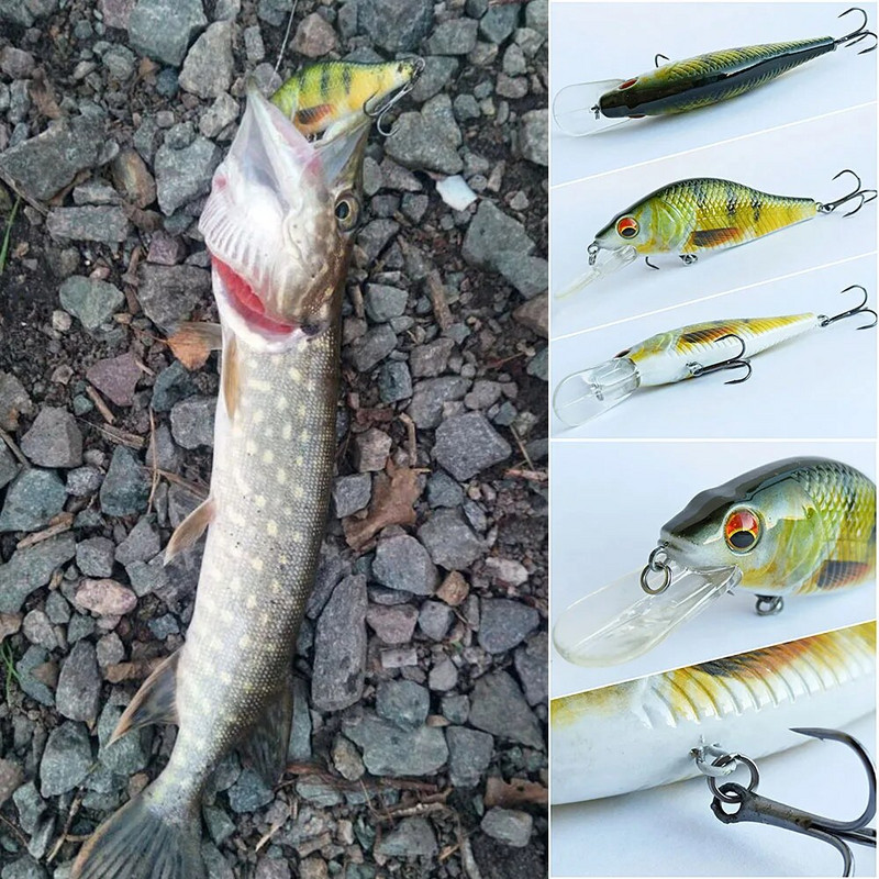 TREHOOK 4g/11g/22g Black Minnow vobleri Mamac za pecanje štuke Umjetni mamac Tvrdi mamac za plivanje Mini Crankbaits Pribor za pecanje Mamci