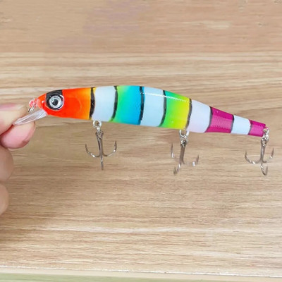 1kom Mamac za pecanje Minnow 12,5 cm/17,7 g Umjetni mamac na vodi 3D oči Plastični vobleri Pribor Pesca Magnetni sustav za daleko bacanje