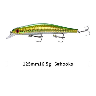 1kom Mamac za pecanje Minnow 12,5 cm/17,7 g Umjetni mamac na vodi 3D oči Plastični vobleri Pribor Pesca Magnetni sustav za daleko bacanje